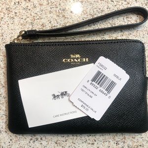 Coach Corner Zip Wristlet